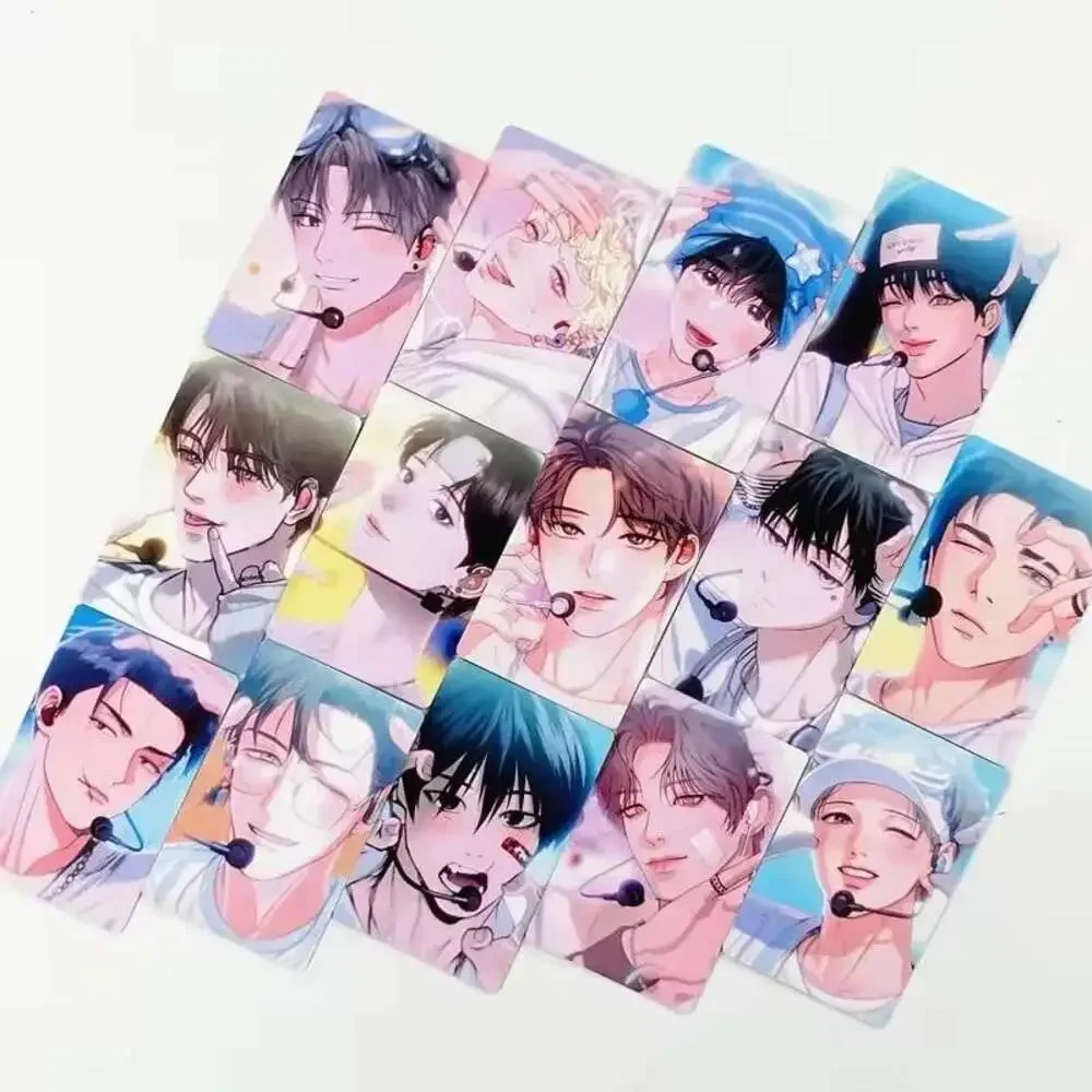 14Pcs/Set Korean BL Manhwa Photo Cards Set - Anime Couple Character Laser LOMO C